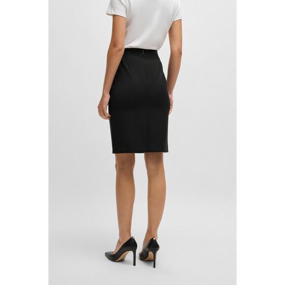 BOSS Hugo Boss Black Summer Wool Pencil Skirt Slim Fit Lined Women's 6 - Picture 4 of 13